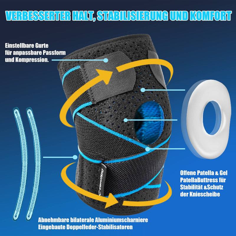 Dingira Knee Support For Men And Women, Breathable Orthopedic Knee Support, Adjustable Knee Support For Knee Pain, Meniscus Tear, Arthritis And Joint Pain Relief (Blue, L) - NewNest Australia