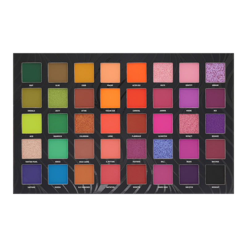 W7 | Mardi Gras Pressed Pigment Palette | 40 Colors: Pinks, Greens, Oranges, Reds, Yellows | Matte, Shimmer, Metallics | Rainbow, Pride, Festival Makeup | Vegan, Cruelty Free Makeup by W7 Cosmetics - NewNest Australia