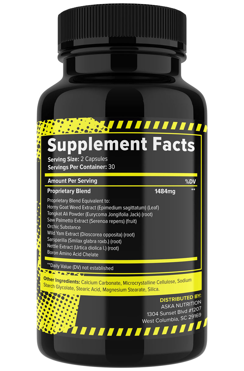 Testosterone Booster for Men - Male Enhancing Supplement with Horny Goat Weed & Tongkat Ali - Muscle Builder Enlargement Pills - Natural Test Booster Increased Desire, Energy, Stamina, Libido (2 PACK) - NewNest Australia