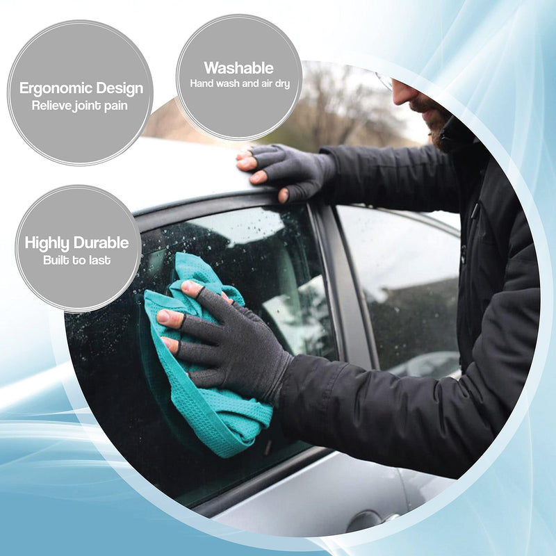 Hotcakes Compression Gloves for Arthritis Pain Relief-Snug Elastic Arthritis Gloves for Women and Men Offers Hand Support for Carpal Tunnel, Raynauds and Provide Arthritis Relief for Hands (GREY, L) GREY - NewNest Australia