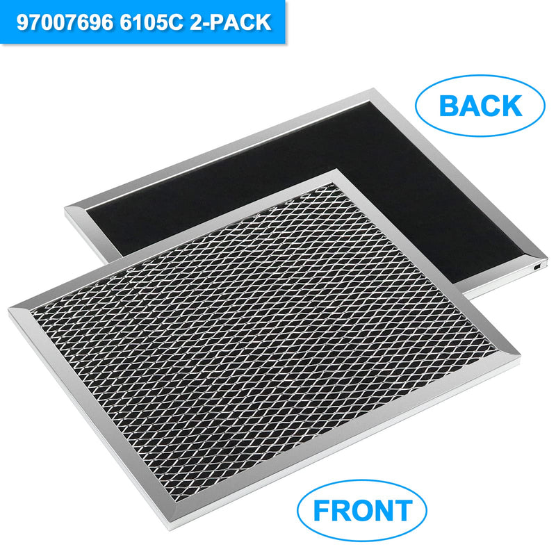 97007696 Range Hood Filter for 39000 51000 & 53000 Series Range Hoods,Range Hood Filter 8 3/4 x 10 1/2, Aluminum Charcoal Combo (Pack of 2) - NewNest Australia