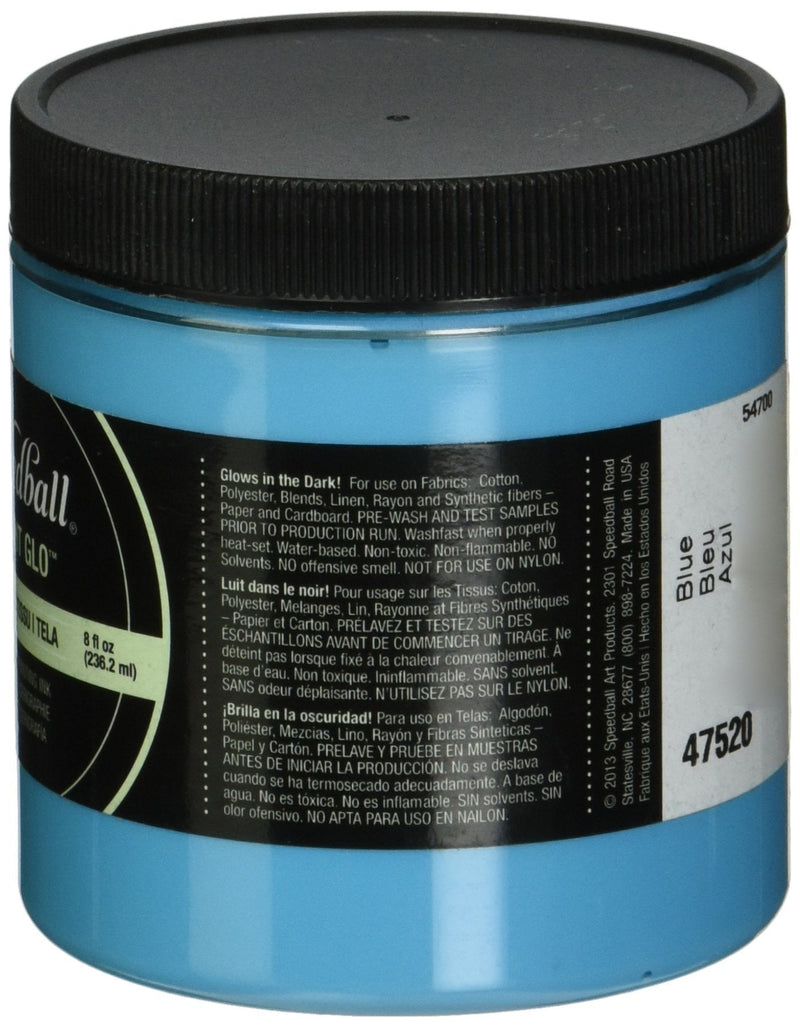 Speedball Fabric Screen Printing Ink, 8-Ounce, Night Glo Blue - NewNest Australia