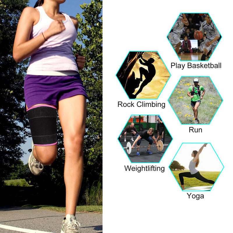 supregear Thigh Support - Adjustable Hamstring Support to Quadriceps, Hamstring Muscles, Sprains, Strains, Pulled Muscles and Sports Injury, Hamstring Compression Sleeve for Women Men (Pink) Pink - NewNest Australia