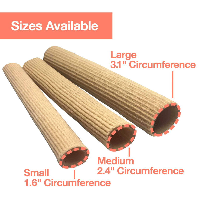 ZenToes Toe Tubes - Fabric Sleeve Protectors with Gel Lining - 5 Tube Sleeve Set - 29" of Gel Lined Tubing, Size Small (1/2 Inch Diameter) Small (Pack of 5) - NewNest Australia