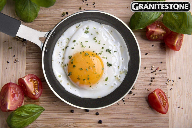 GRANITESTONE 2276 Egg Pan 5.5" inches Nonstick Novelty-Sized Eggpan with Rubber, Heat-Proof Handle, Dishwasher and Oven Safe, PFOA-Free Aluminum Cookware As Seen On TV - NewNest Australia