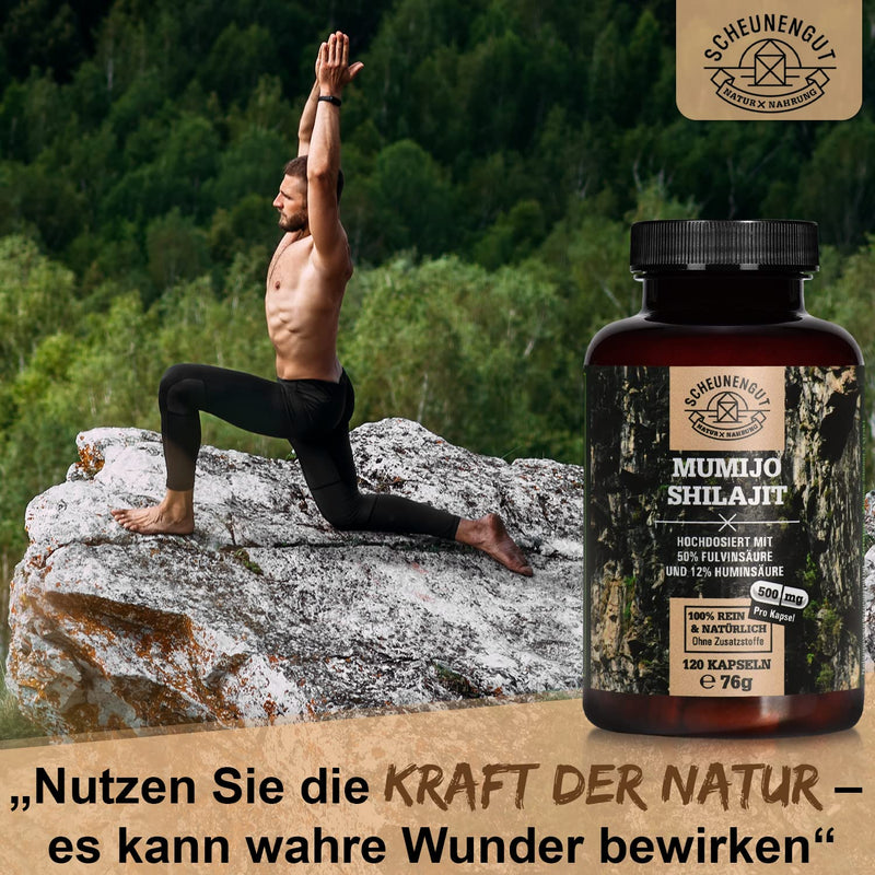 Shilajit - 1000 Mg Per Daily Dose, High Dose - Important: 10:1 Extract (= 10,000 Mg Mumijo Shilajit Per Dose) + 50% Fulvic Acid & 12% Humic Acid I 120 Shilajit Capsules I Certified I De I Scheunengut - NewNest Australia
