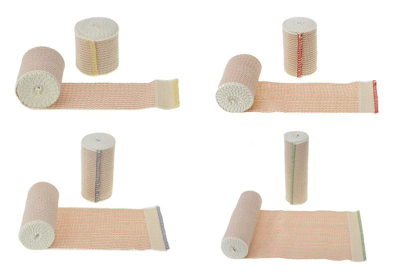 Dealmed Elastic Bandage Wraps with Self-Closure – 4 Roll Variety Pack, 5 Yards Stretched Compression Bandage Wraps, 1 Roll Each 2", 3", 4", and 6", Wound Care Product for First Aid Kit - NewNest Australia