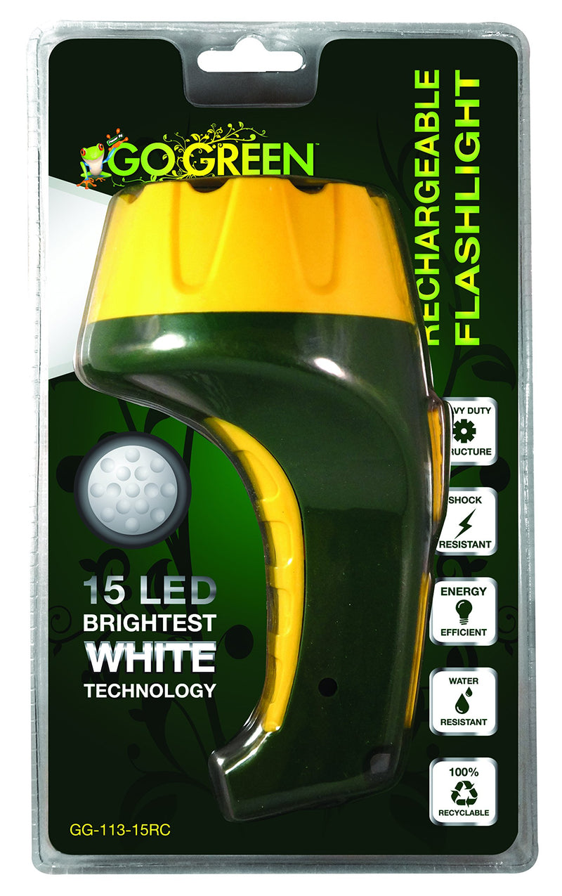 GoGreen Power GG-113-15RC 15 LED Rechargeable Flashlight - NewNest Australia