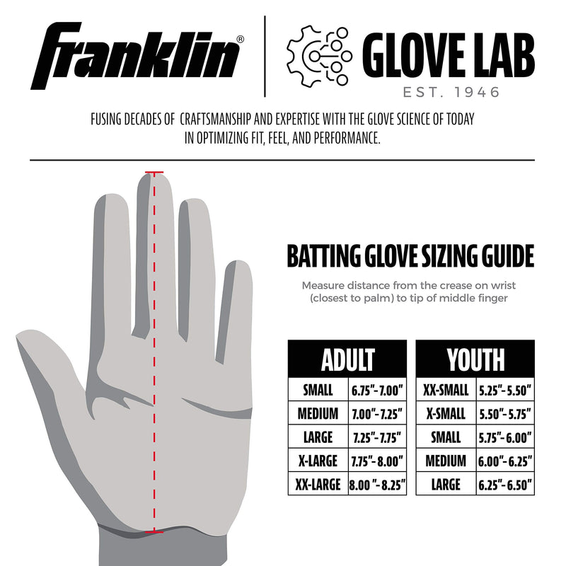Franklin Sports MLB Batting Gloves White/Navy/Red Small Digitek Adult - NewNest Australia