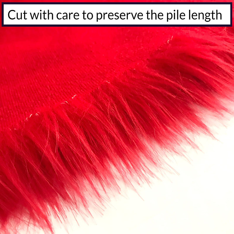 Bianna Creations | Faux Fur Fabric Ultra Soft Deluxe Plush Shaggy Squares | Craft, Sewing, Props, Costumes, Decoration (Fire Red, 8x8 inches) Fire Red - NewNest Australia