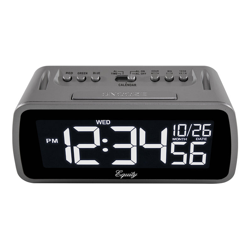 NewNest Australia - Equity by La Crosse 30451 LCD Alarm Clock with Color Selectable Display 