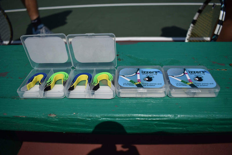 izzers Tennis Score Keeper, Mark and See The Score Easily, 4-Pack, Patented blue/green/yellow - NewNest Australia