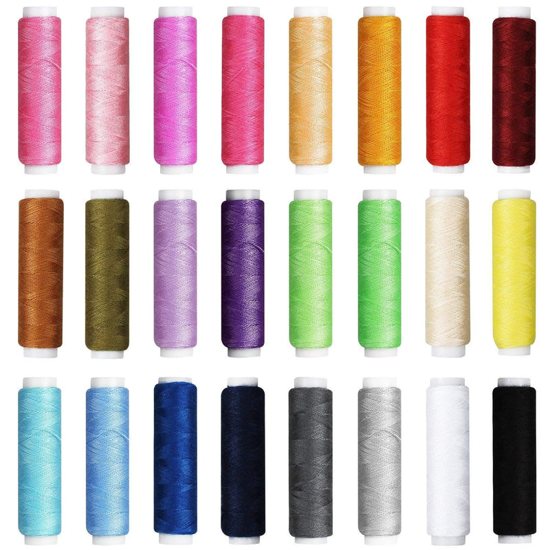 JUNING Sewing Kit with Case, 130 pcs Sewing Supplies for Home Travel and Emergency, Kids Machine, Contains 24 Spools of Thread of 100m, Mending and Sewing Needles, Scissors, Thimble, Tape Measure etc - NewNest Australia