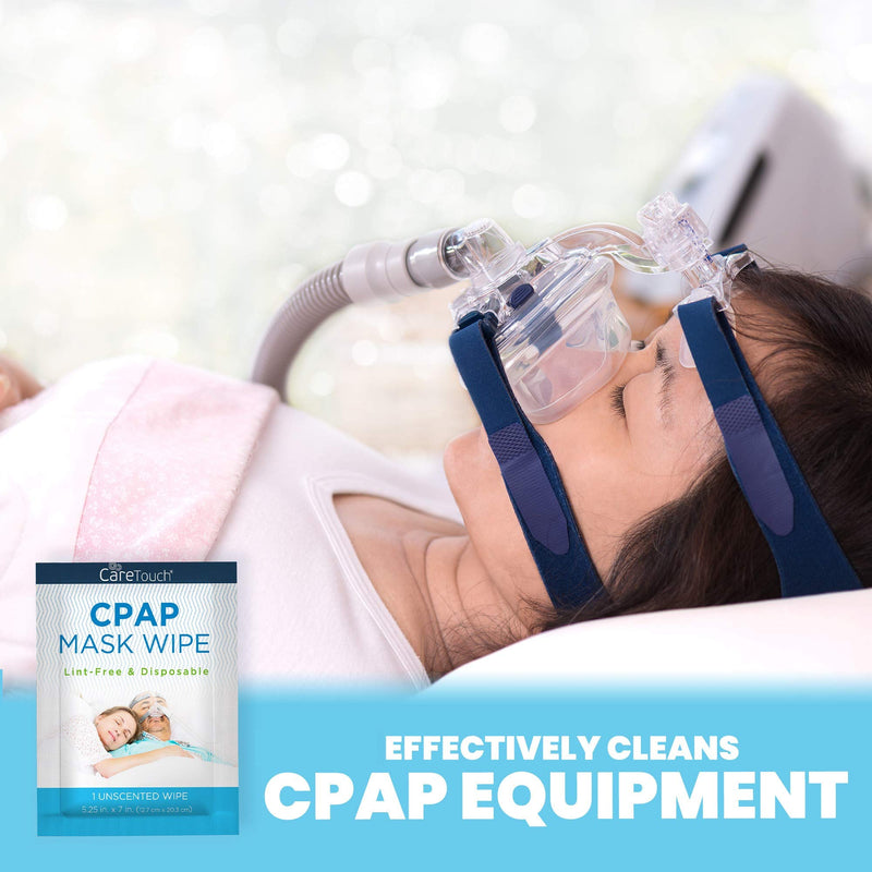 Care Touch CPAP Travel Mask Wipes - 25 Individually Wrapped CPAP Wipes - Unscented - Cleans CPAP, BiPAP, or Other Pap Masks - NewNest Australia