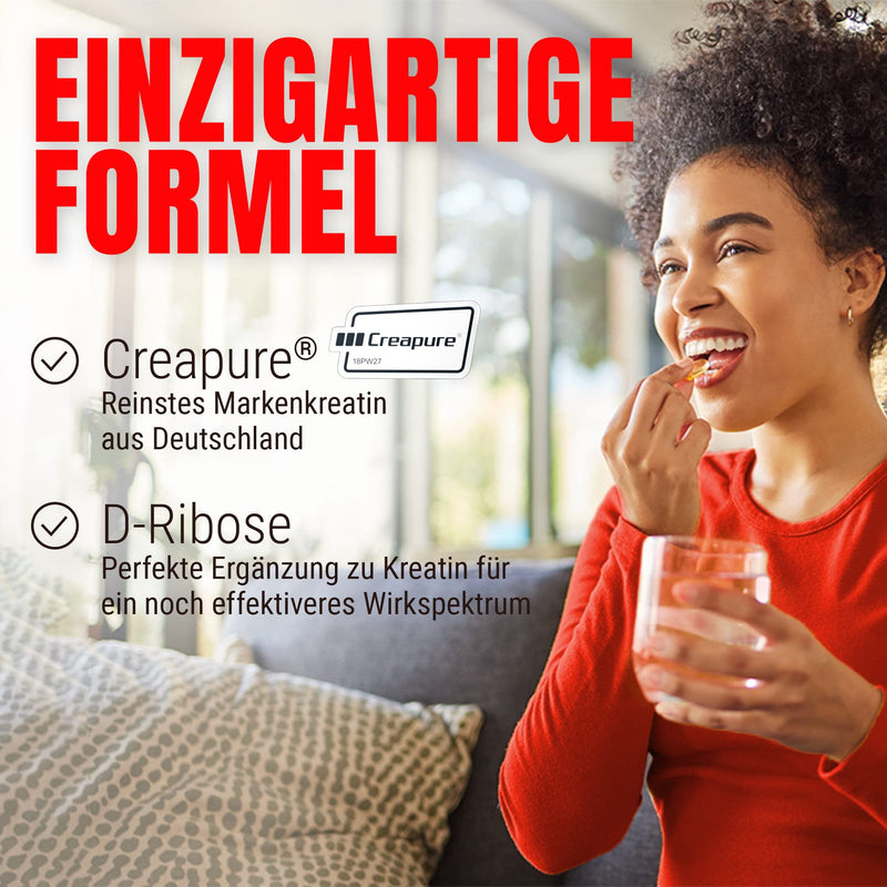 Professional Creatine Capsules ‚ The Most Powerful Muscle Booster ‚ 500 Capsules ‚ Creapure D-Ribose Max Muscles ‚ More Power For Increase Power, Stamina And Increased Muscle Strength ‚ Made In Germany - NewNest Australia