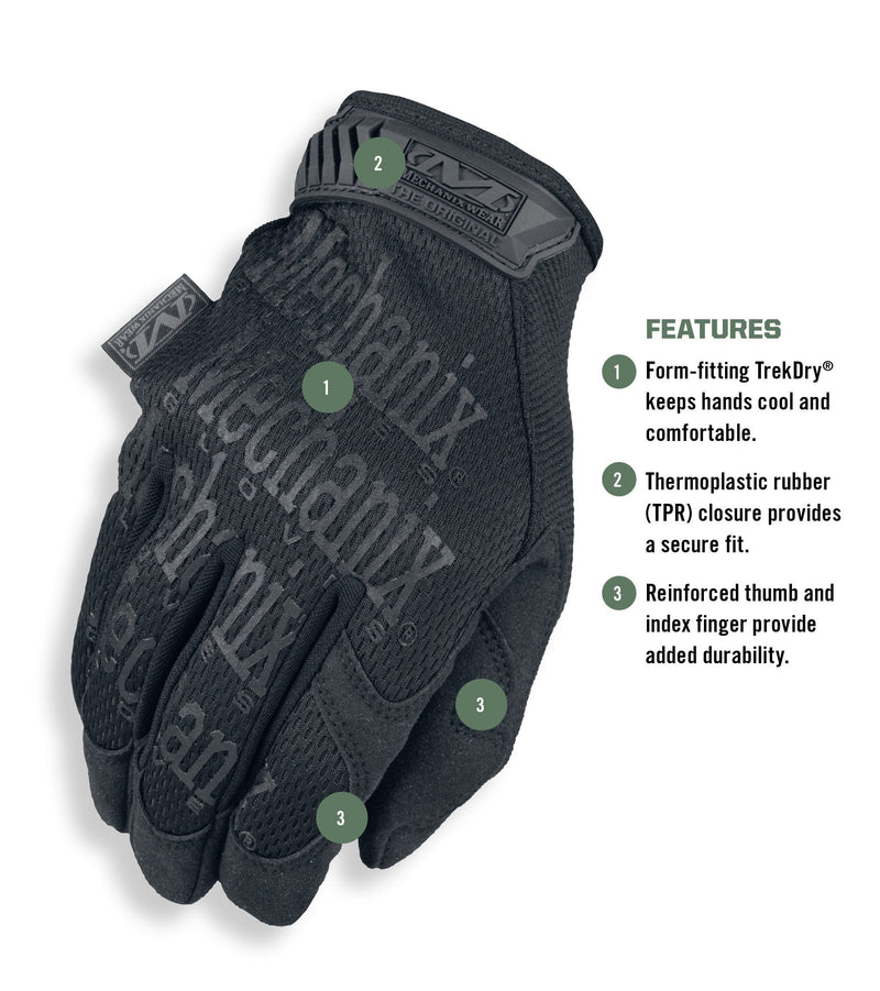 Mechanix Wear: The Original Covert Tactical Work Gloves - Touch Capable (Small, All Black) Small - NewNest Australia
