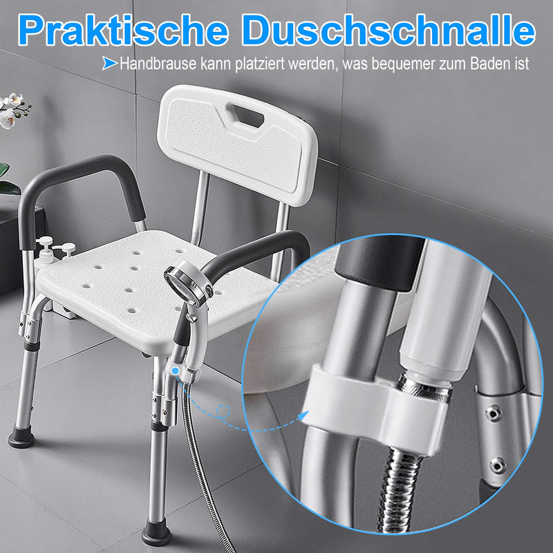 Hengmei Aluminum Height-Adjustable Bathroom Stool, Shower Aid, Shower Seat for Professional Care - NewNest Australia
