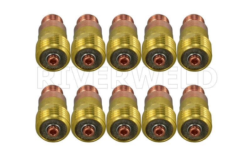RIVERWELD TIG Stubby Gas Lens 17GL332 3/32'' Ø2.4mm 10N24S & TIG Collet Kit Fit DB SR WP 17 18 26 TIG Welding Torch (20pcs, 3/32'' Ø2.4mm) - NewNest Australia