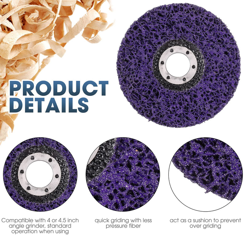 Angle Grinder Disc Wood Carving Disc Carving Abrasive Disc and 3 Pieces Strip Discs Stripping Wheel 4-1/2 Inch x 7/8 Inch Strip Clean Discs for Angle Grinder Polishing Sanding Remove Rust (4 Pieces) - NewNest Australia