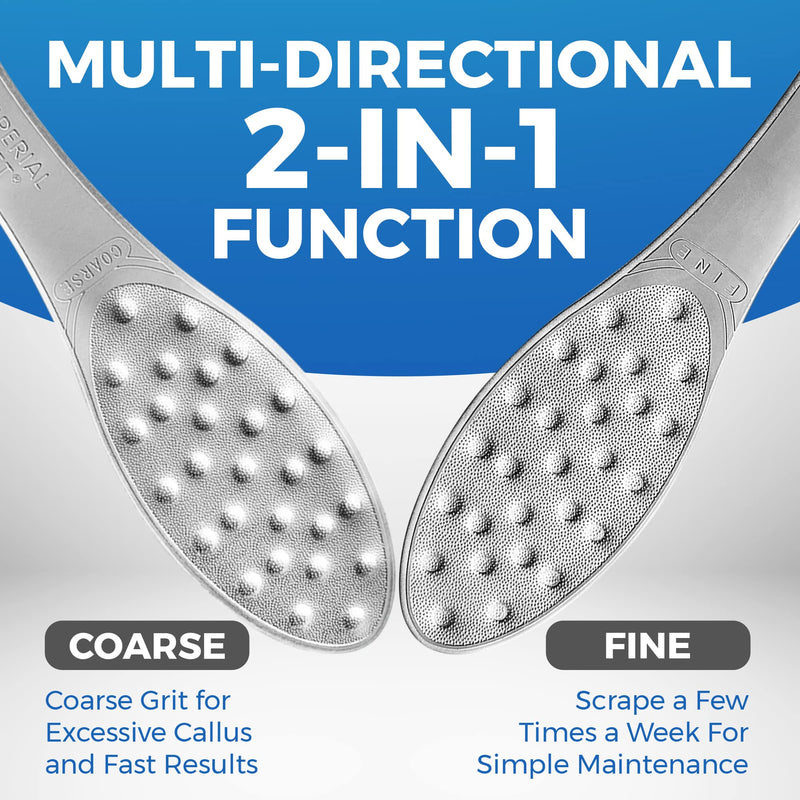 Stainless Steel Foot Scraper - Professional Double-Sided Foot File Callus Remover for Feet - Foot Rasp Scrubber for Wet Or Dry Skin - Easy to Clean Pedicure Tool, Heel Grater for Feet - NewNest Australia