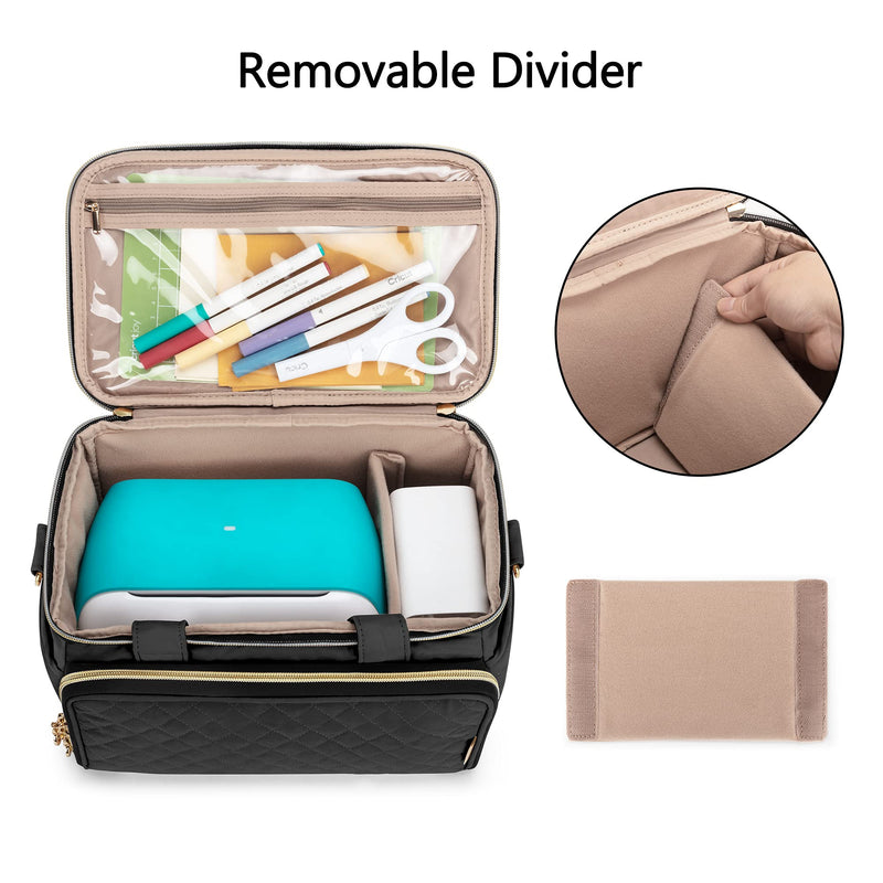 YARWO Carrying Case Compatible with Cricut Joy, Travel Storage Bag for Craft Pen Set and Power Cord, Black - NewNest Australia