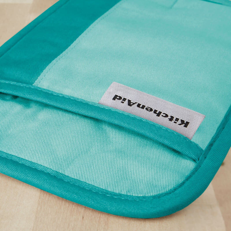 KitchenAid Beacon Two-Tone Pot Holder 2-Pack Set, 7"x10", Aqua Sky 7"x10" - NewNest Australia