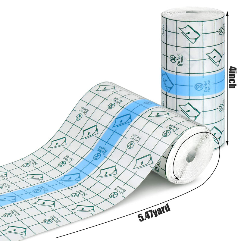 Transparent Stretch Adhesive Bandage Waterproof Bandage Clear Adhesive Bandages Dressing Tape (3.94 Inch x 5.47 Yard) 3.94x196.92 Inch (Pack of 1) - NewNest Australia
