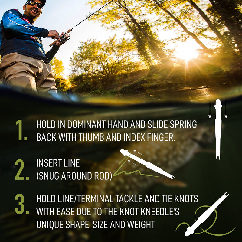 KNOT KNEEDLE - Designed to Tie Your Knots with Ease and Keep You Fishing Longer Single W/Zinger - NewNest Australia