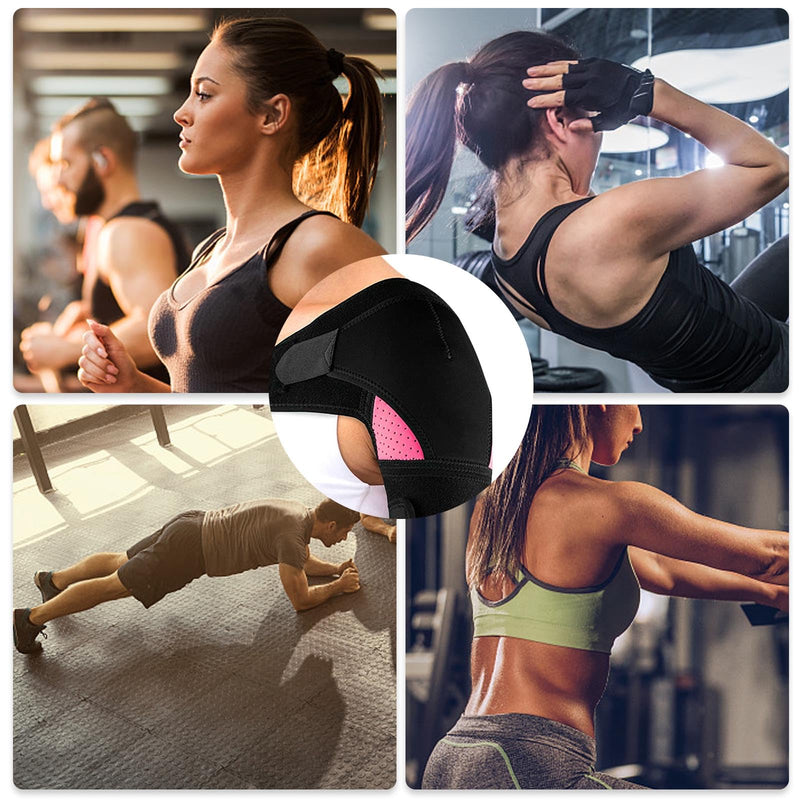 AWAVM Women's Shoulder Orthosis Neoprene Shoulder Support Double Support on the Shoulder Joint Injury Prevention and Recovery Sports Injuries Arthritic Shoulders - NewNest Australia