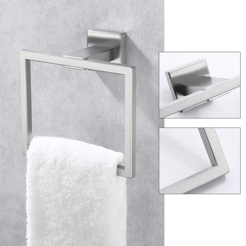 KES Bathroom Accessories Toilet Paper Holder Towel Ring Contemporary SUS304 Stainless Steel Rustproof No Drill 2-Piece Wall Mount Brushed Finish, LA242DG-21 - NewNest Australia