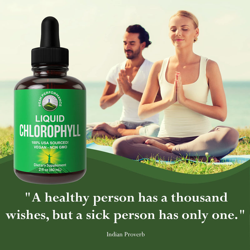 Chlorophyll Liquid Drops - Vegan, Non-GMO, Gluten Free Liquid Chlorophyll Drops for Water. Supplement for Energy, Skin Care, Immune + Digestive Support, Natural Deodorant. All Natural USA Sourced - NewNest Australia