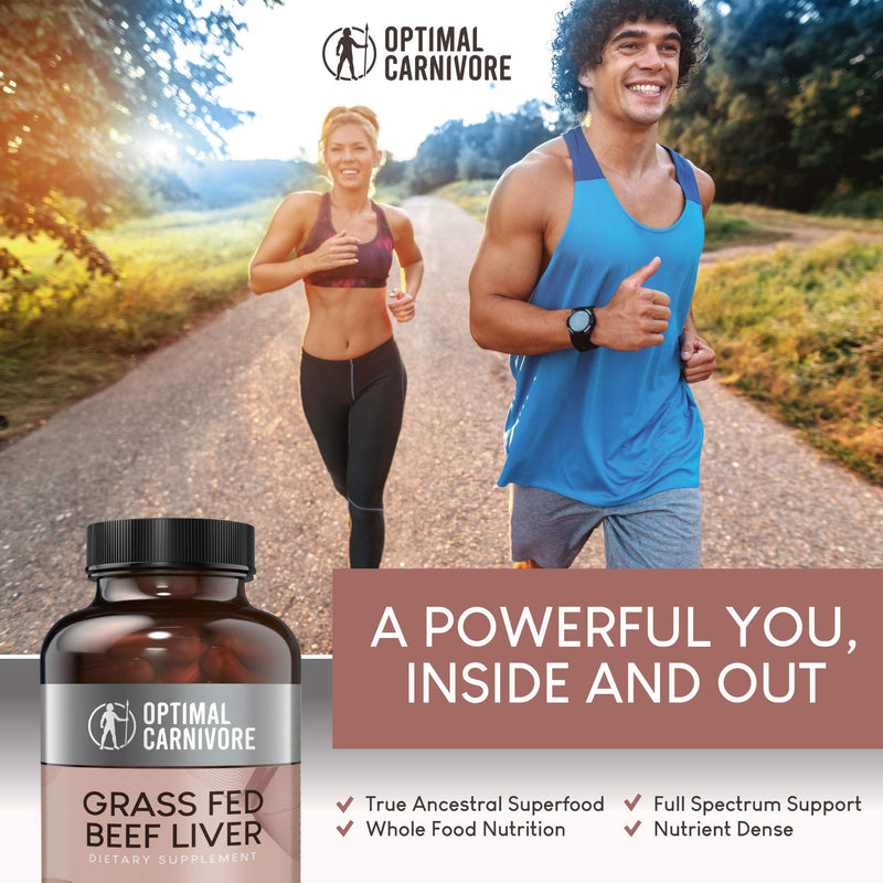 Grass Fed Beef Liver Capsules, Desiccated Beef Liver Supplement, Ancestral Superfood from New Zealand (180 Pills) by Optimal Carnivore - NewNest Australia