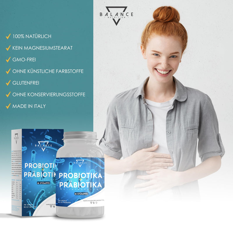 PROBIOTICS AND PREBIOTICS - 240 CAPSULES | Probiotics intestinal cleansing | Probiotics capsules | Prebiotics, Digestive Enzymes + Inulin | Intestinal flora structure | Up to 20 billion CFU - NewNest Australia