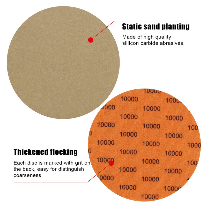 VIBRATITE 6 Inch Sanding Discs-30 Packs Hook & Loop Wet Dry Sandpaper 10000 Grit Random Orbital Sander for Automotive Wood Metal Plastic Sanding Polishing - NewNest Australia