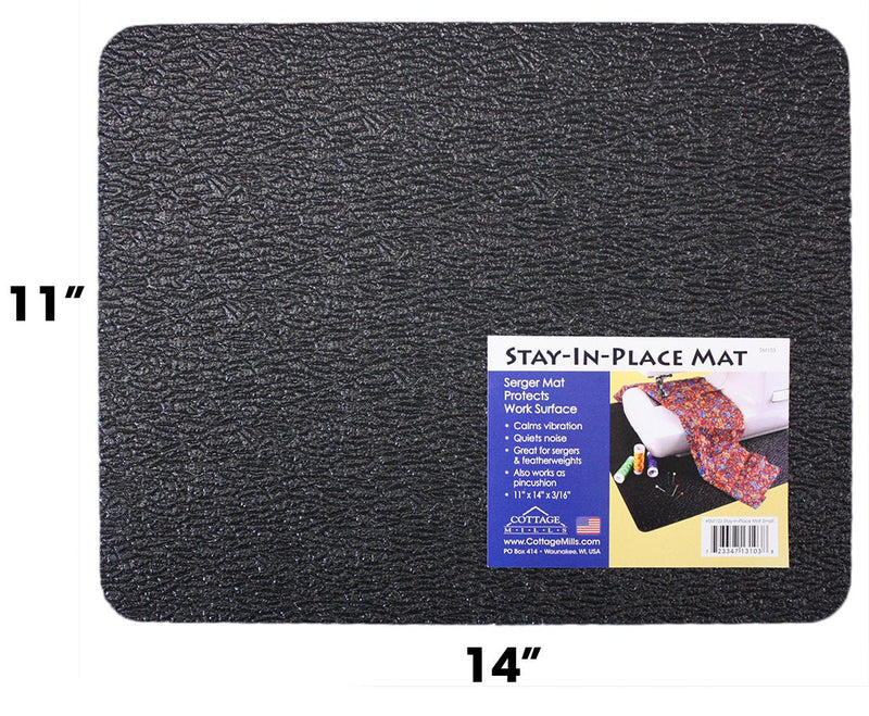 Cottage Mills Stay-in-Place Machine Mats - 2 Piece Set - 11" x 14" & 15" x 18" - Sewing Machine and Serger Mats - Calms Vibration and Dampens Noise. Made in USA. 2 pc Set - 11" x 14" & 15" x 18" - NewNest Australia