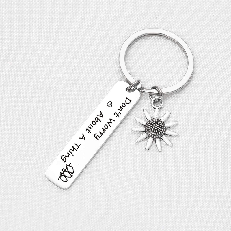 Encouragement Jewelry Daughter Gift Sunflower Lover Gift Best Friend Gift Friendship Gift Affirmation Gift Positive Jewelry Don't Worry About A Thing Keychain Don't Worry About A Thing Keyring - NewNest Australia