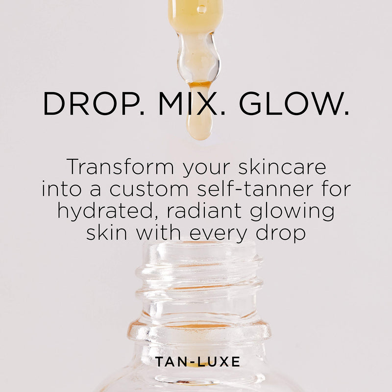 Tan Luxe THE FACE Self Tan Drops, Dark (10 ml) Add Tanning Drops to Skin Care for Custom Face Tan, Cruelty Free & Vegan Medium/Dark - NewNest Australia