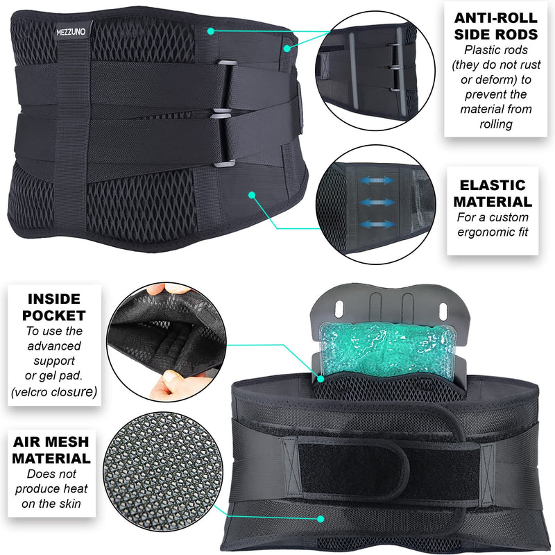 Back Support For Men And Women With Improved Support Removable And Thermotherapy Pad - Lumbar Support Belt For Lifting Heavy Loads - Back Strap Back Pain (Large) - NewNest Australia
