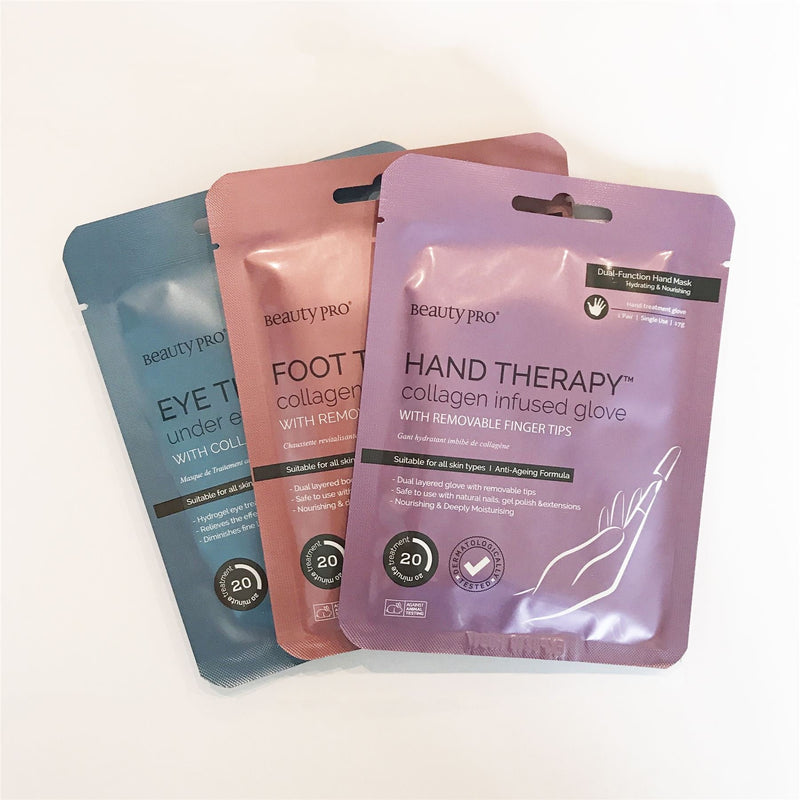 BeautyPro FOOT THERAPY Collagen Infused Bootie With Removable Toe Tip (17g) | Dry, Aging, Cracked Heels Intense Skin Nutrition Foot Cream Mask - NewNest Australia