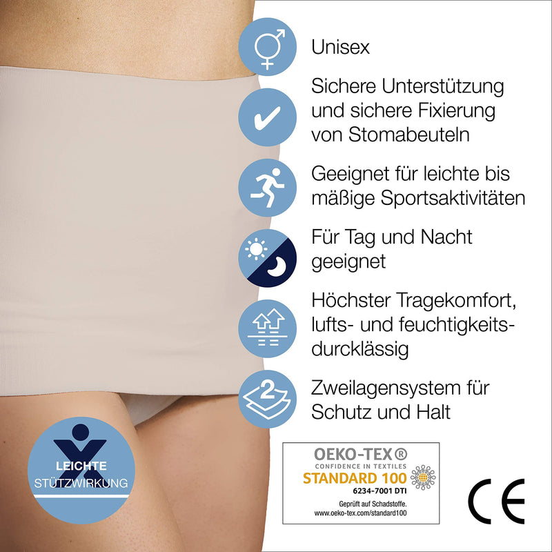 Corsinel StomaSafe Plus Ostomy/Hernia Support Garment Light 3216 by TYTEX (Beige, S/M) 33.5" - 44" Hip Circumference Beige Small/Medium (Pack of 1) - NewNest Australia