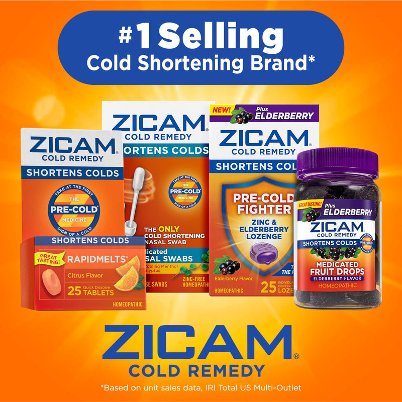 Zicam Cold Remedy Zinc Rapidmelts, Citrus Flavor, 25 Count (Pack of 1) - NewNest Australia