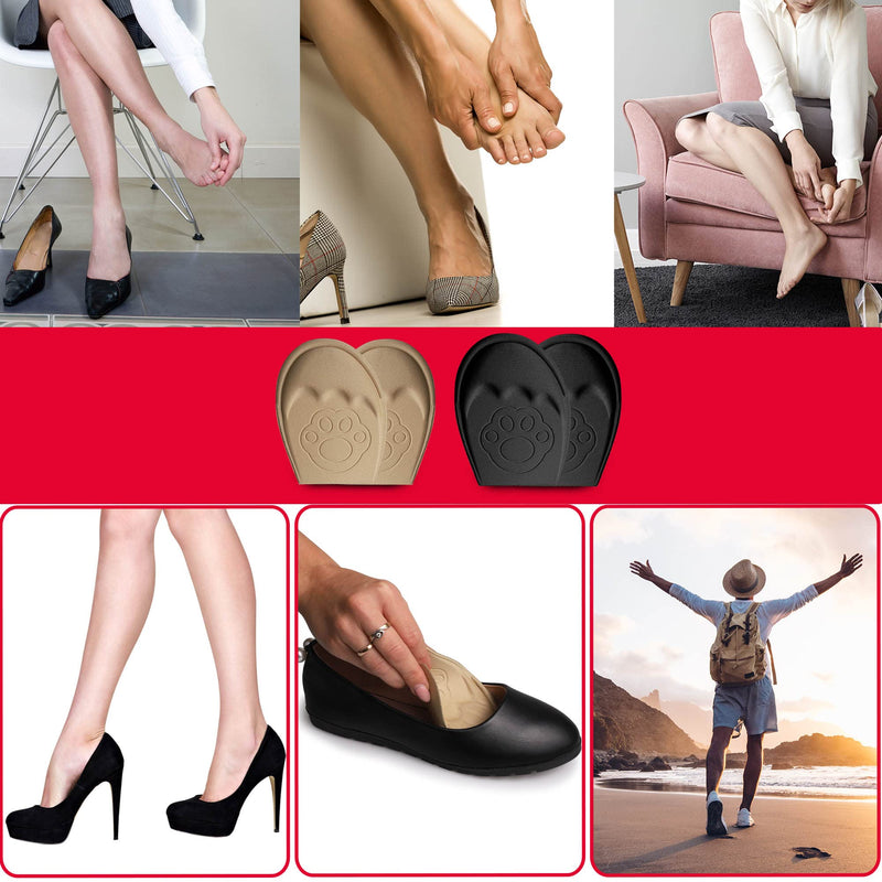 SULPO 2 pairs of bunion pads for shoes that are too big - Fits in almost every shoe - Pads against foot pain made of EVA foam - Sponge heel pads, toe grips liner, toe filler 35-40 black - NewNest Australia