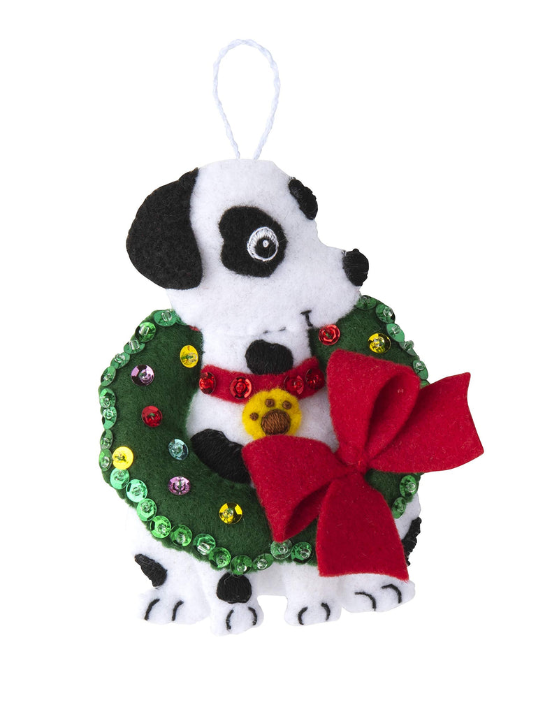 Bucilla, Christmas Dogs, Felt Applique Ornament Kit, Set of 6 - NewNest Australia