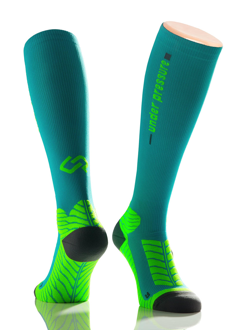 Sports COMPRESSION SOCKINGS Under Pressure RUNATTACK Compression: 18-21mmHg I High Performance Running Socks Size. 43-46 (calf circumference: 32-44cm) petrol - NewNest Australia