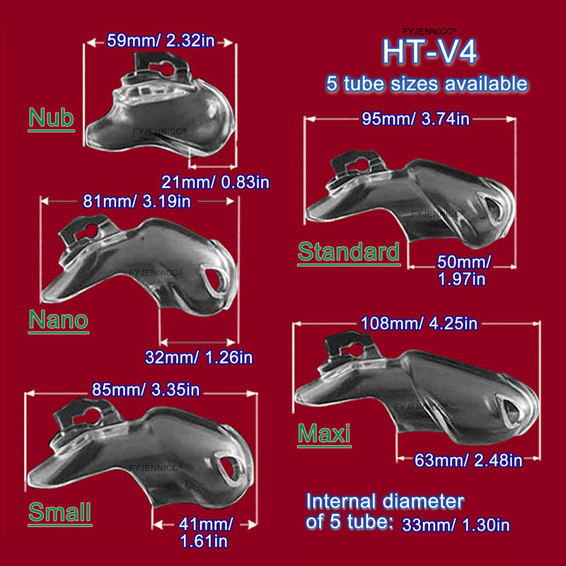 FYJENNICC Chastity Device Tube for HT-V4 (Black, Small) Black - NewNest Australia