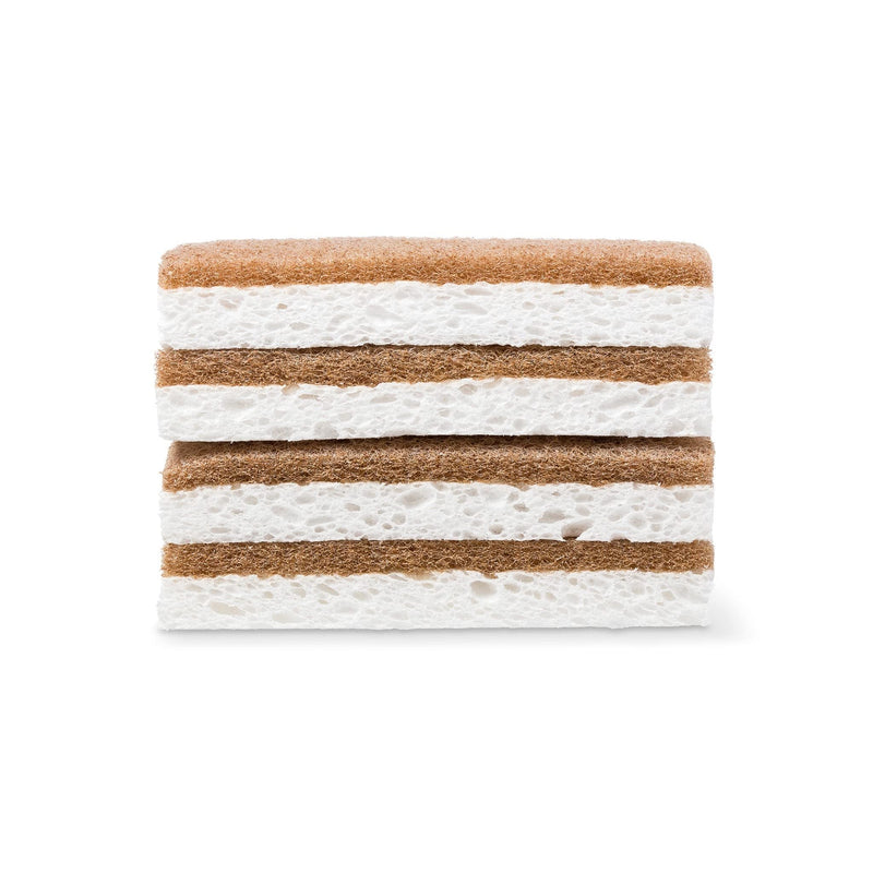 Full Circle In A Nut Shell Walnut Scrubber Sponges, Non-Scratch, Set of 2, 2 oz Scrubber Sponges, Set of 2 - NewNest Australia