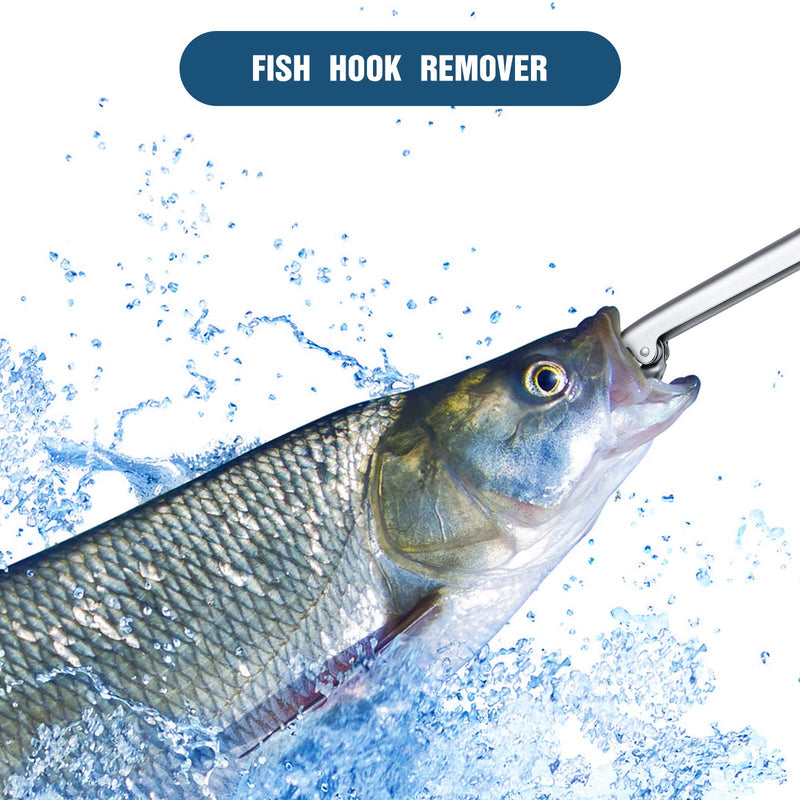 2 Pieces Stainless Steel Fish Hook Remover Fishing Extractor Freshwater and Saltwater Hooker Tool for Fishing, 11-1/2 inch - NewNest Australia