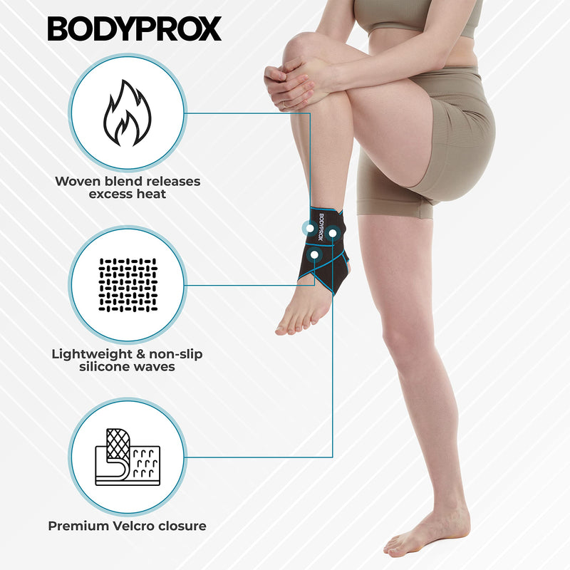 Bodyprox Ankle Support Band, Adjustable Compression Ankle Support for Sports Protection, One Size Perfect Fit for Men and Women (2) 2 - NewNest Australia