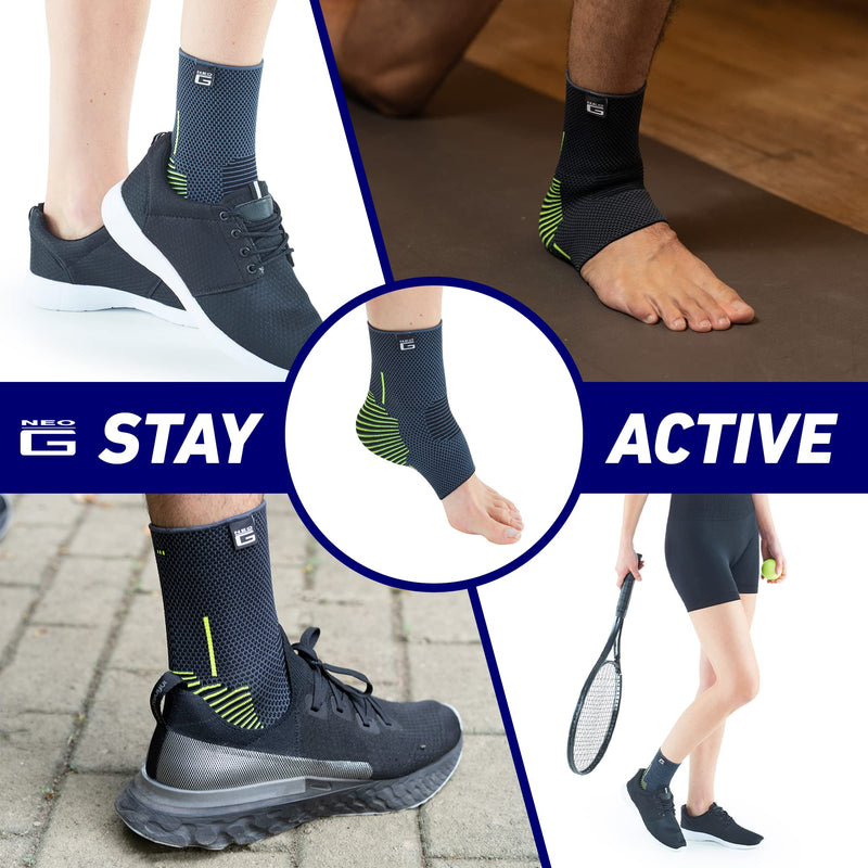 Neo G Ankle Support Running – Sport Ankle Brace – Ankle Compression Support - Breathable, Lightweight, Elastic Ankle Bandage Support for Sprains, Strains, Weak Ankles, Injury Recovery, Joint Pain - M Medium: 20 – 23 CM/7.9 – 9.1 IN - NewNest Australia