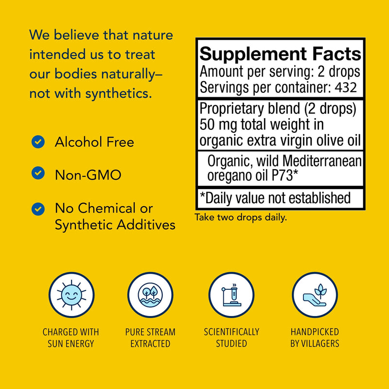 North American Herb & Spice Super Strength Oreganol P73 - 1 fl. oz. - Immune System Support - Certified Organic, Wild Oregano - 285% More Potent Than Regular Strength - Non-GMO - 194 Servings - NewNest Australia
